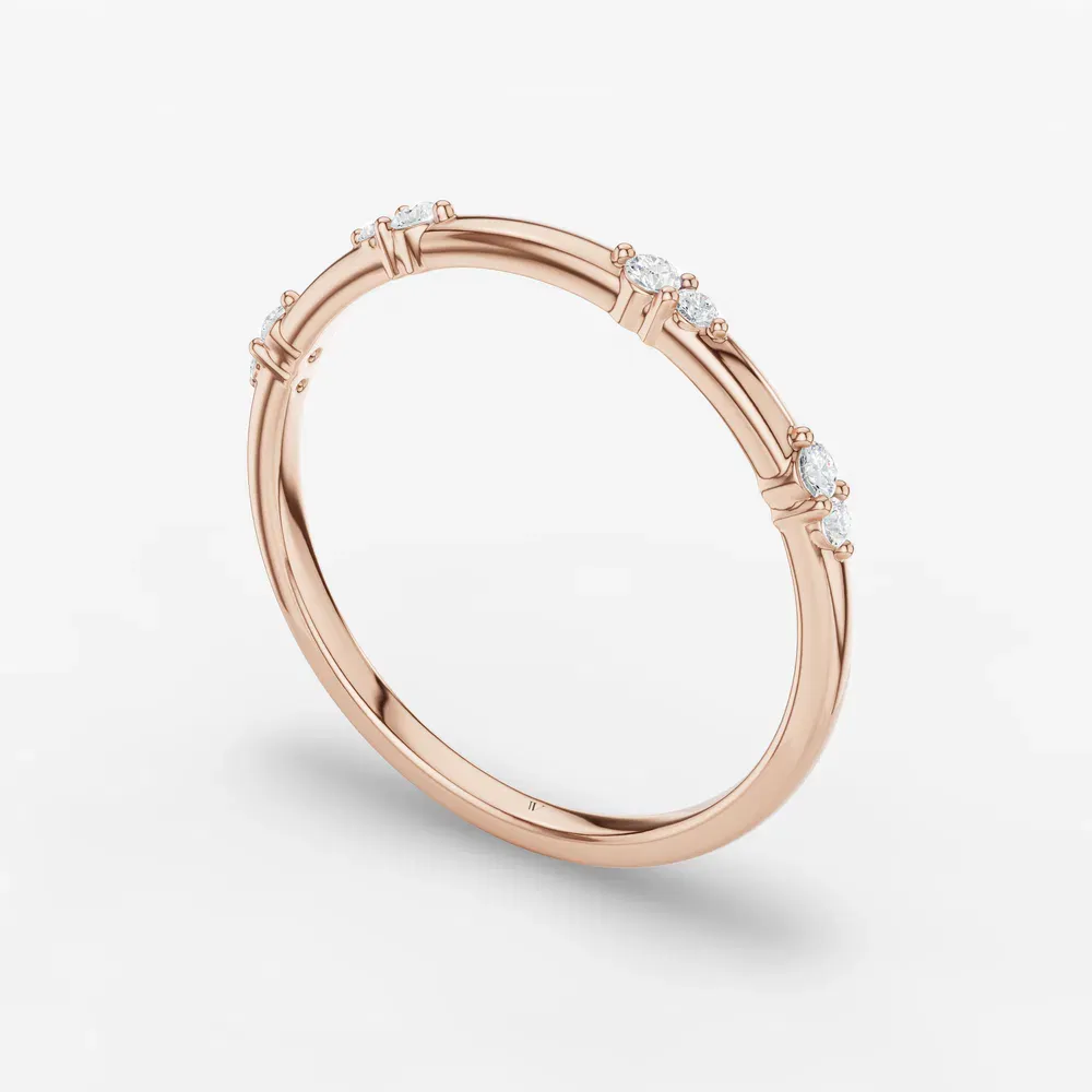 Stackable Lab Diamond Ring (0.08 CTW) in 14K Rose Gold-Rias