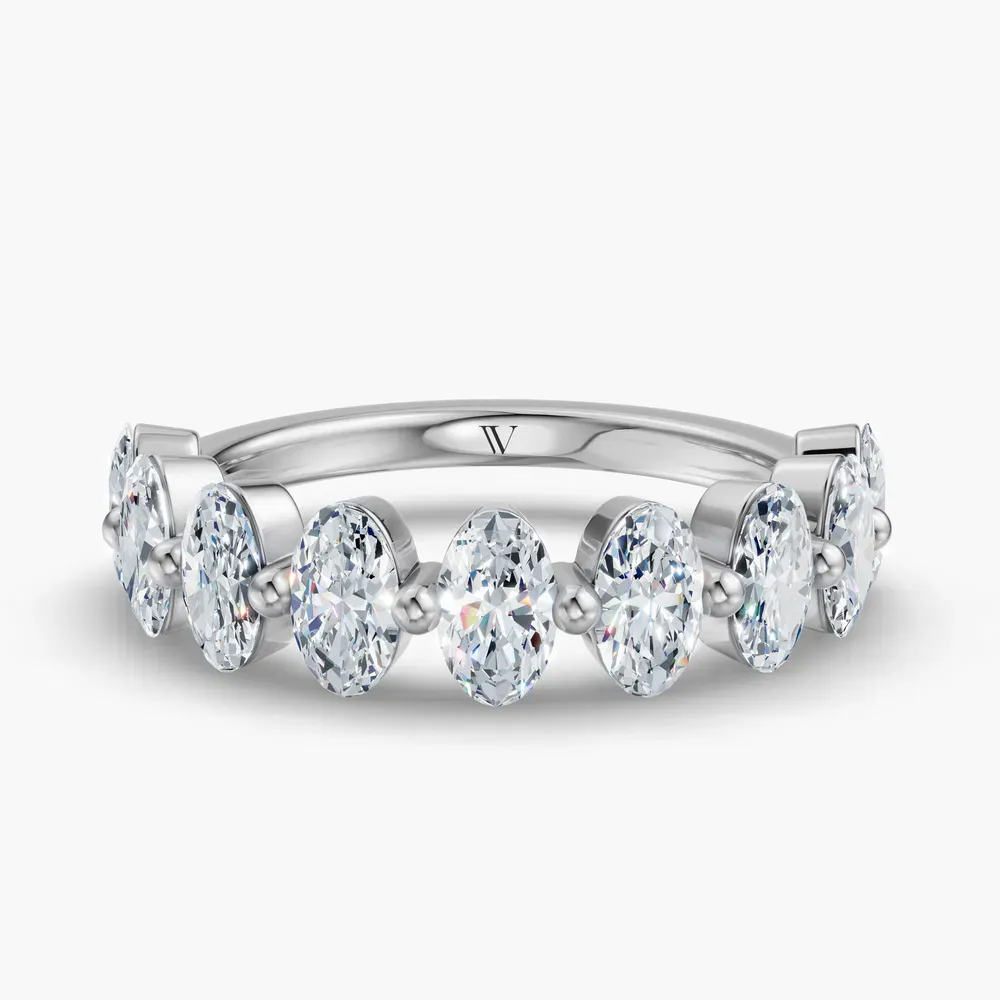 Stackable, Simple Lab Diamond Ring (1.5 CTW) in 14K White Gold-Nixven