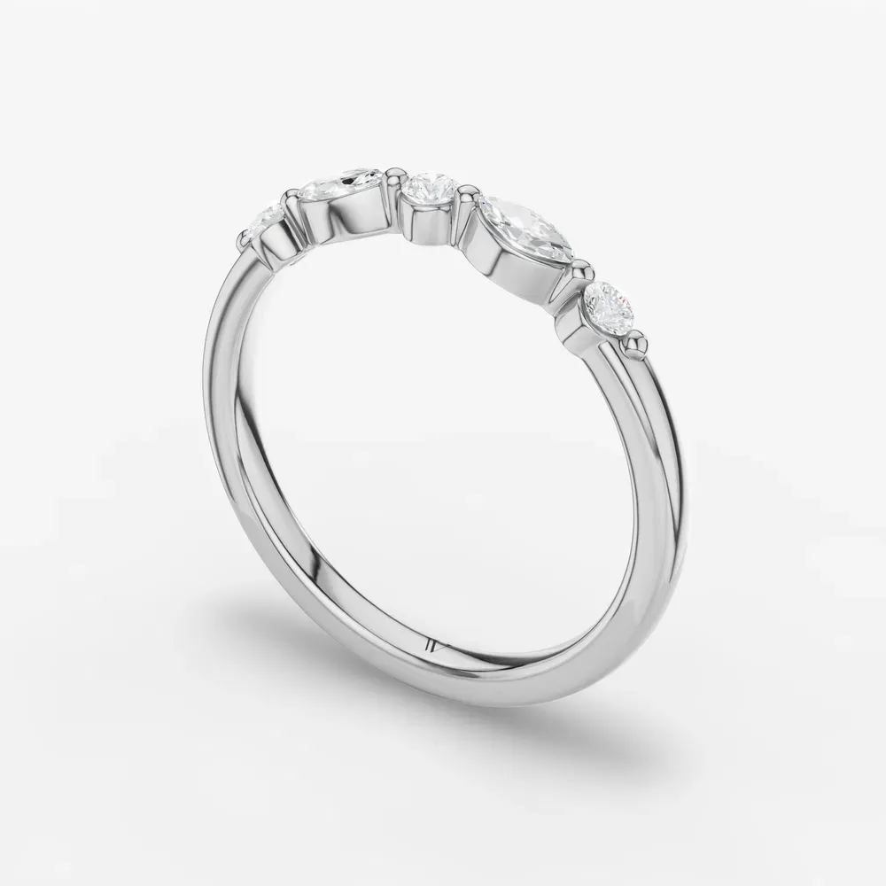 Stackable, Pave Lab Diamond Ring (0.2 CTW) in 14K White Gold-Zefon
