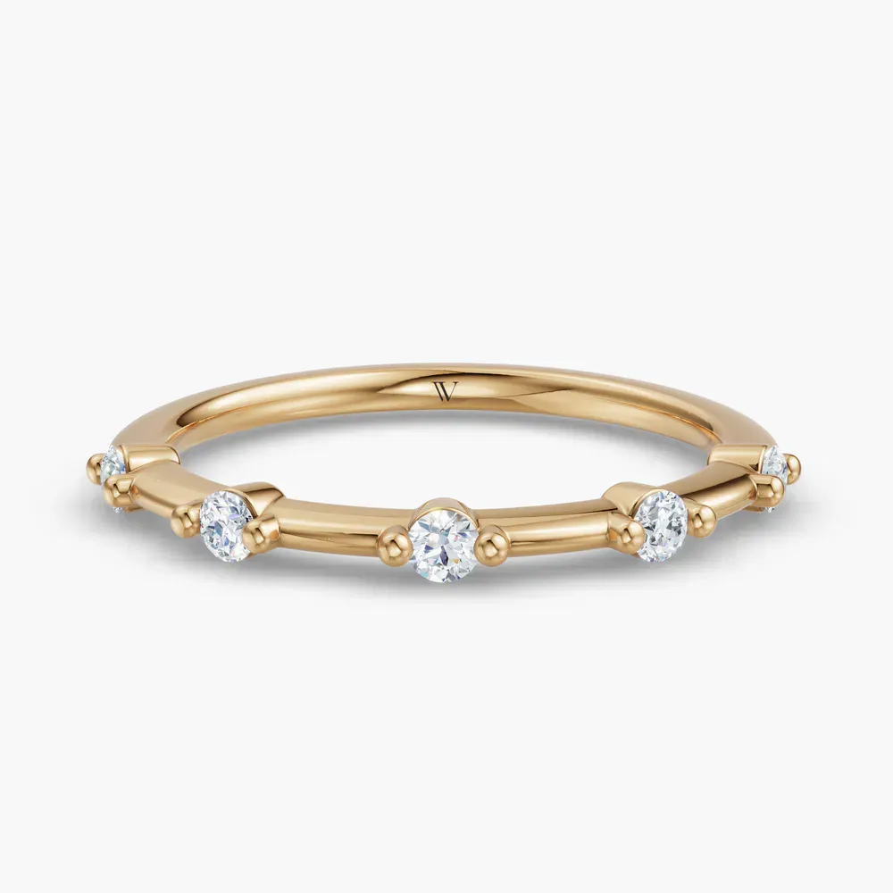 Stackable, Diamond Lab Diamond Ring (0.1 CTW) in 14K Yellow Gold-Kexolia