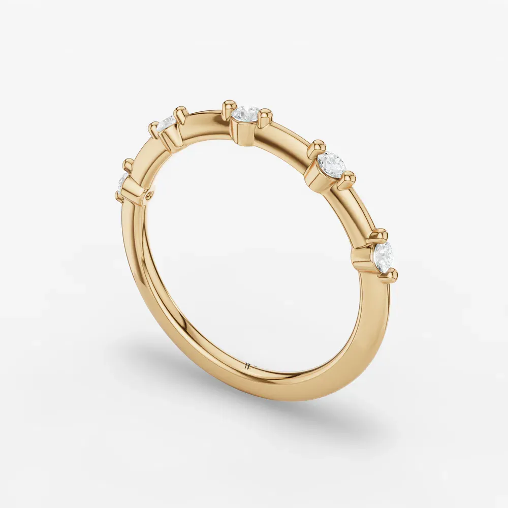 Stackable, Diamond Lab Diamond Ring (0.1 CTW) in 14K Yellow Gold-Kexolia