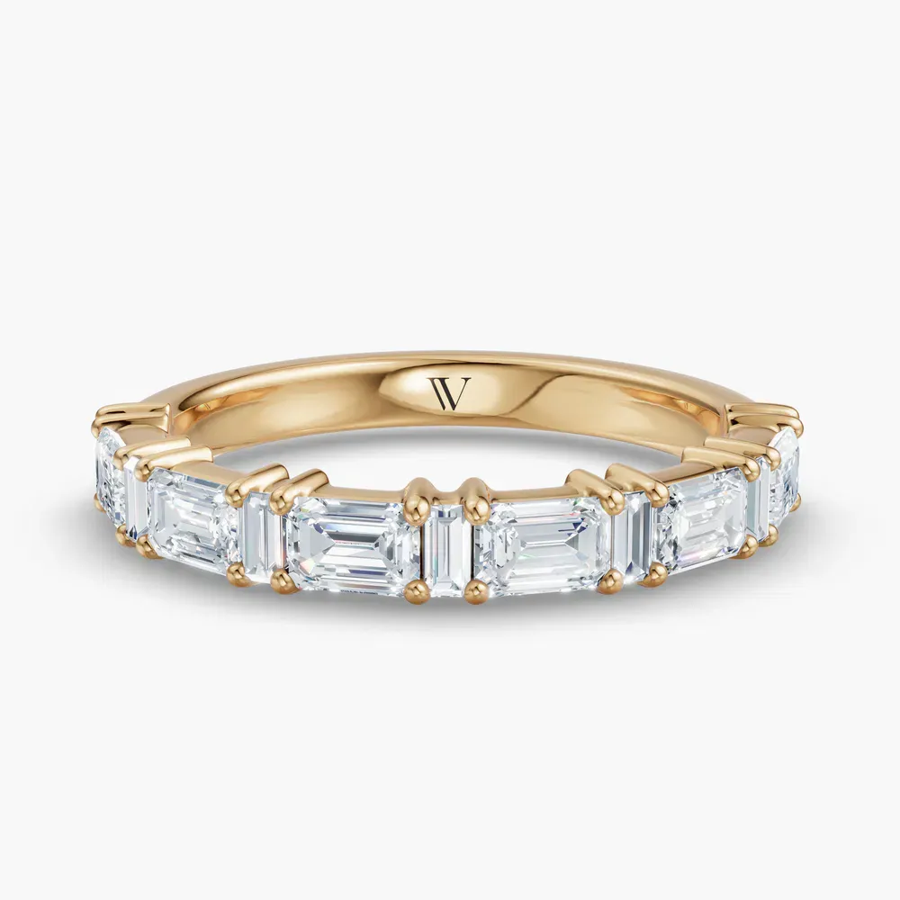 Baguette, Stackable, Unique Lab Diamond Ring (1 CTW) in 14K Yellow Gold-Kixvlen