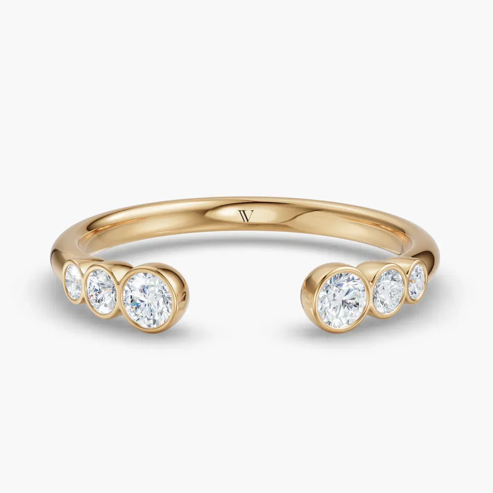 Stackable, Bezel Lab Diamond Ring (0.3 CTW) in 14K Yellow Gold-Thivlo