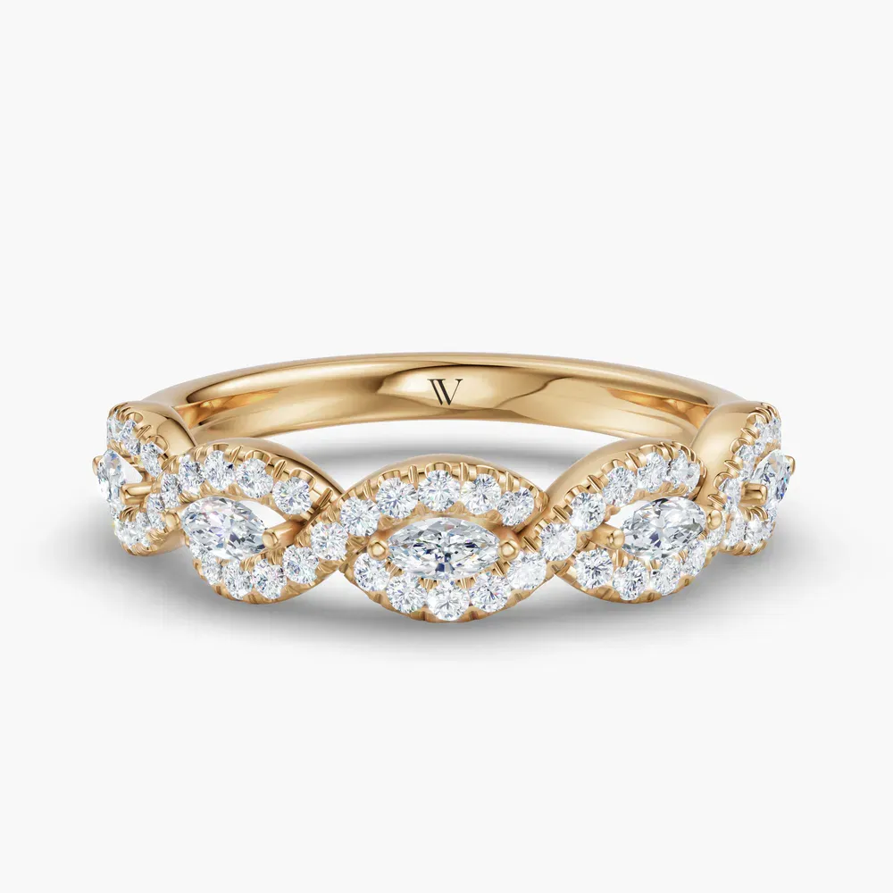 Stackable, Unique Lab Diamond Ring (0.5 CTW) in 14K Yellow Gold-Orin