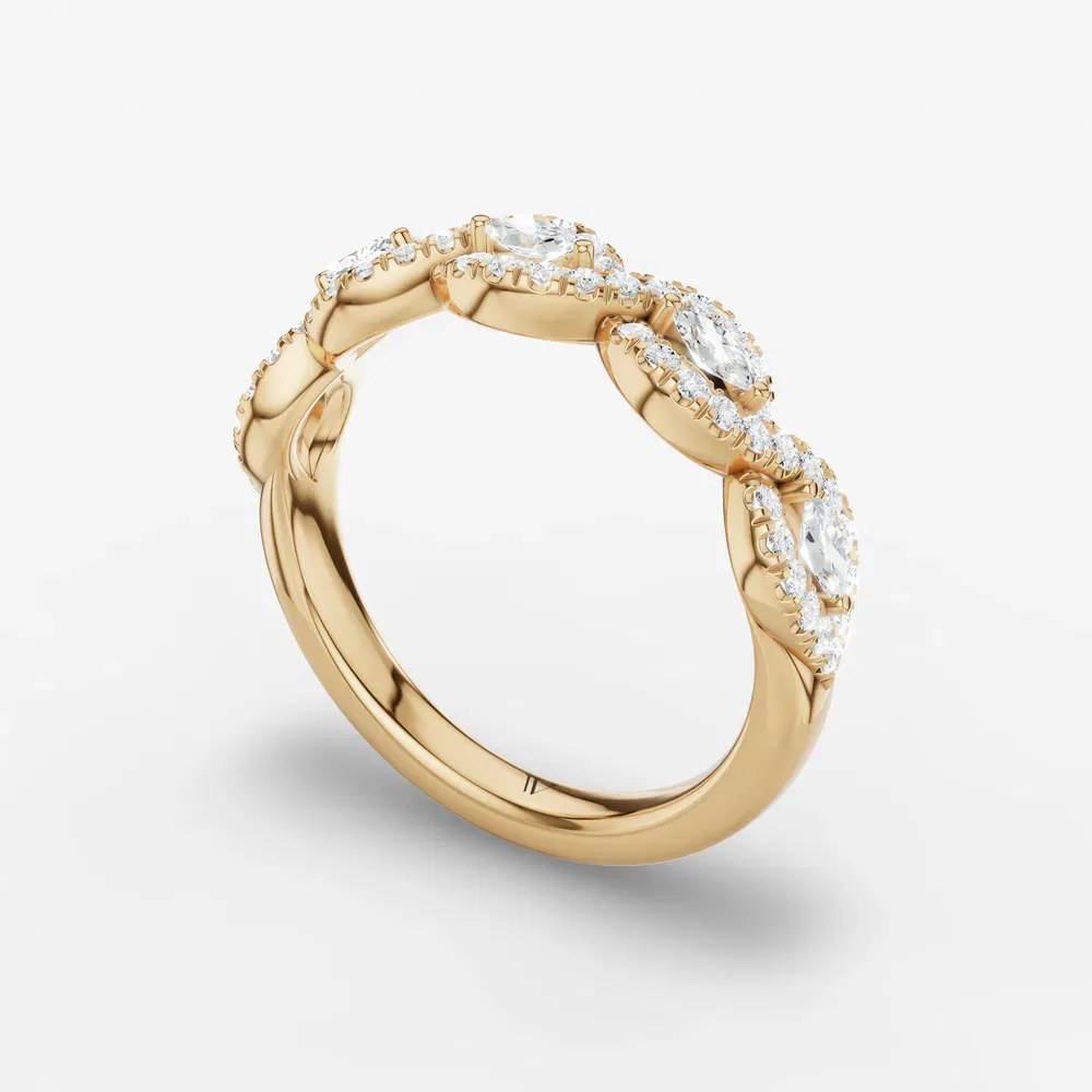 Stackable, Unique Lab Diamond Ring (0.5 CTW) in 14K Yellow Gold-Orin