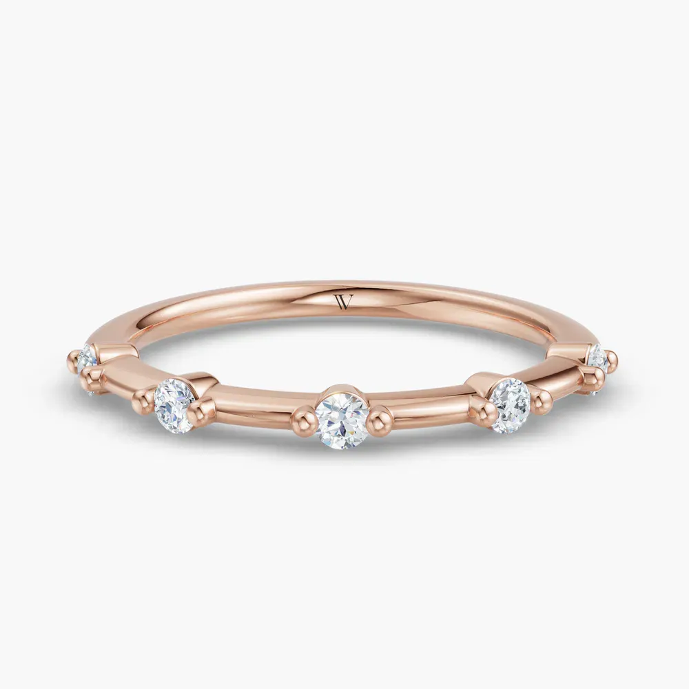 Stackable, Diamond Lab Diamond Ring (0.1 CTW) in 18K Rose Gold-Kexolia