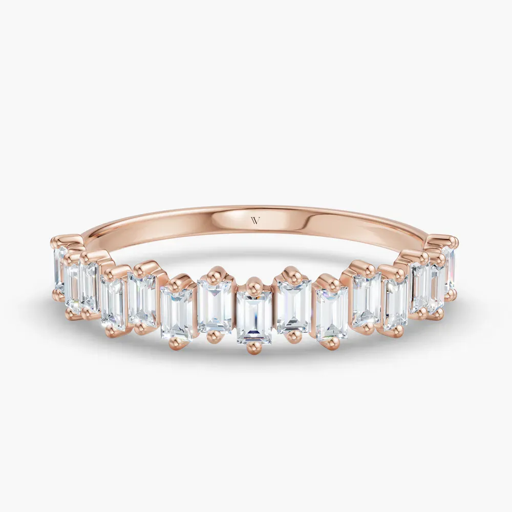 Stackable, Baguette Lab Diamond Ring (0.5 CTW) in 18KRV-Clivyn