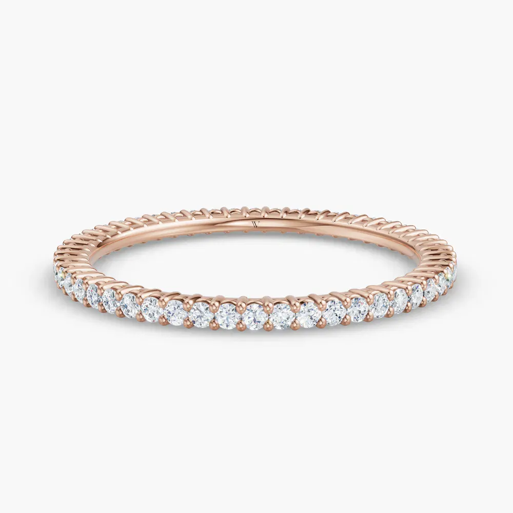Eternity, Stackable, Simple Lab Diamond Ring (0.3 CTW) in 18K Rose Gold-Ivor