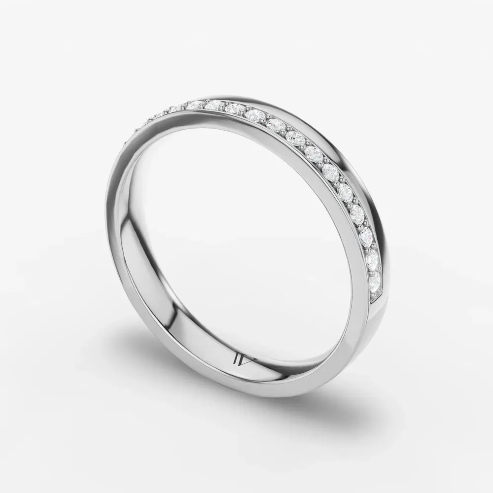 Stackable, Pave, Diamond Lab Diamond Ring (0.1 CTW) in 18KWV-Toxiren