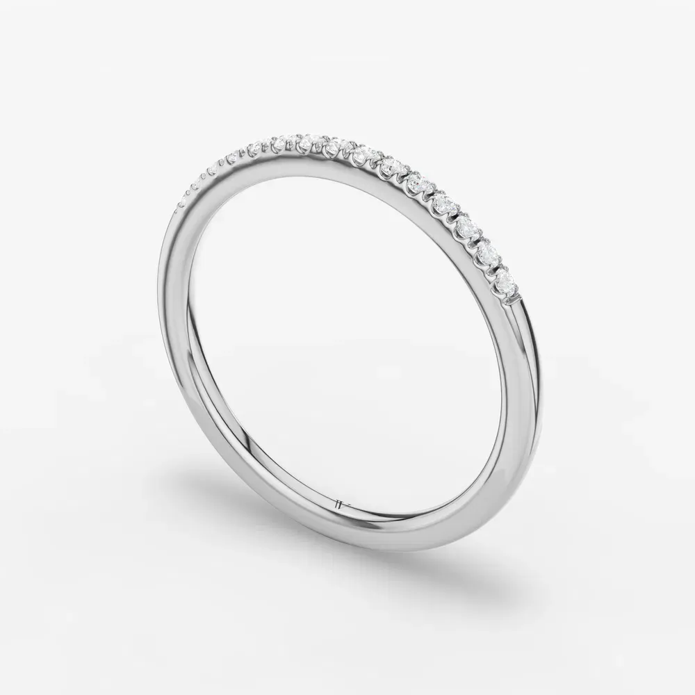 Stackable, Simple, Diamond Lab Diamond Ring (0.1 CTW) in 18KWV-Xal