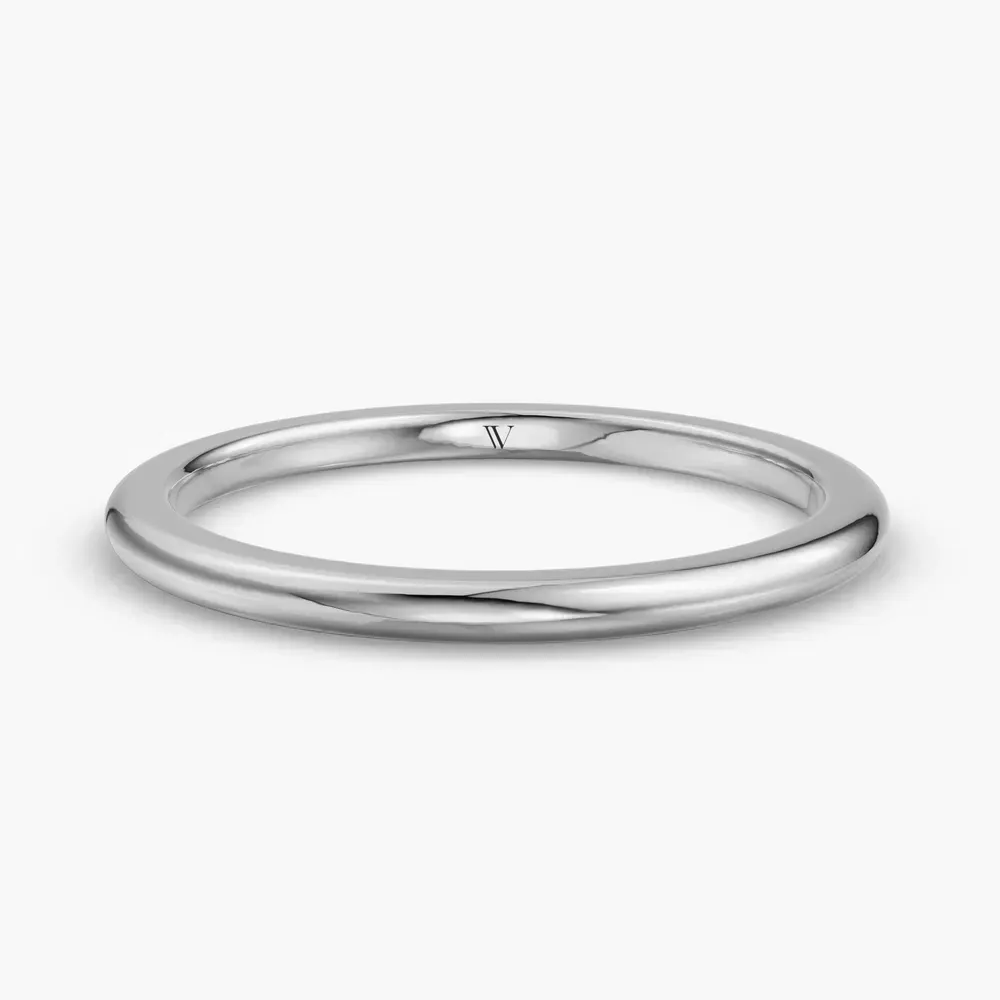 1.5mm Plain metal, Stackable, Classic Wedding Ring in 18KWV-Miroxa