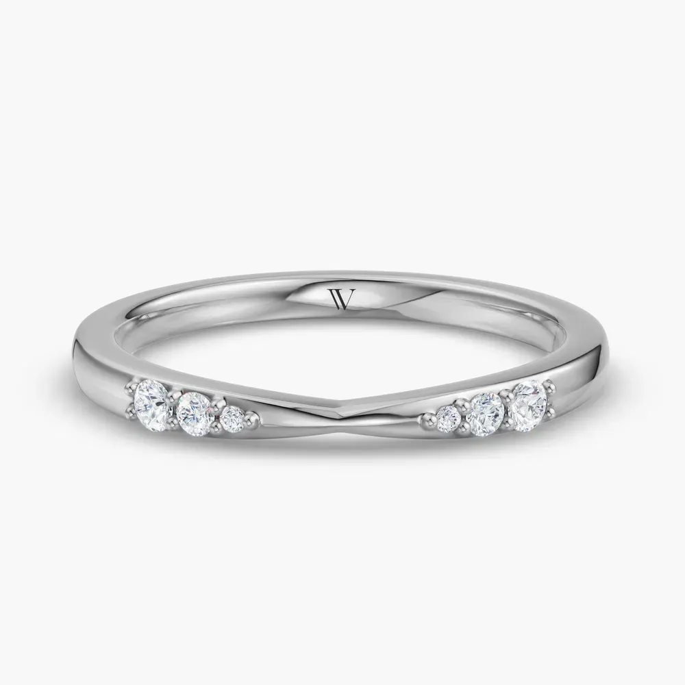 Stackable, Modern, Diamond Lab Diamond Ring (0.08 CTW) in 18KWV-Huel