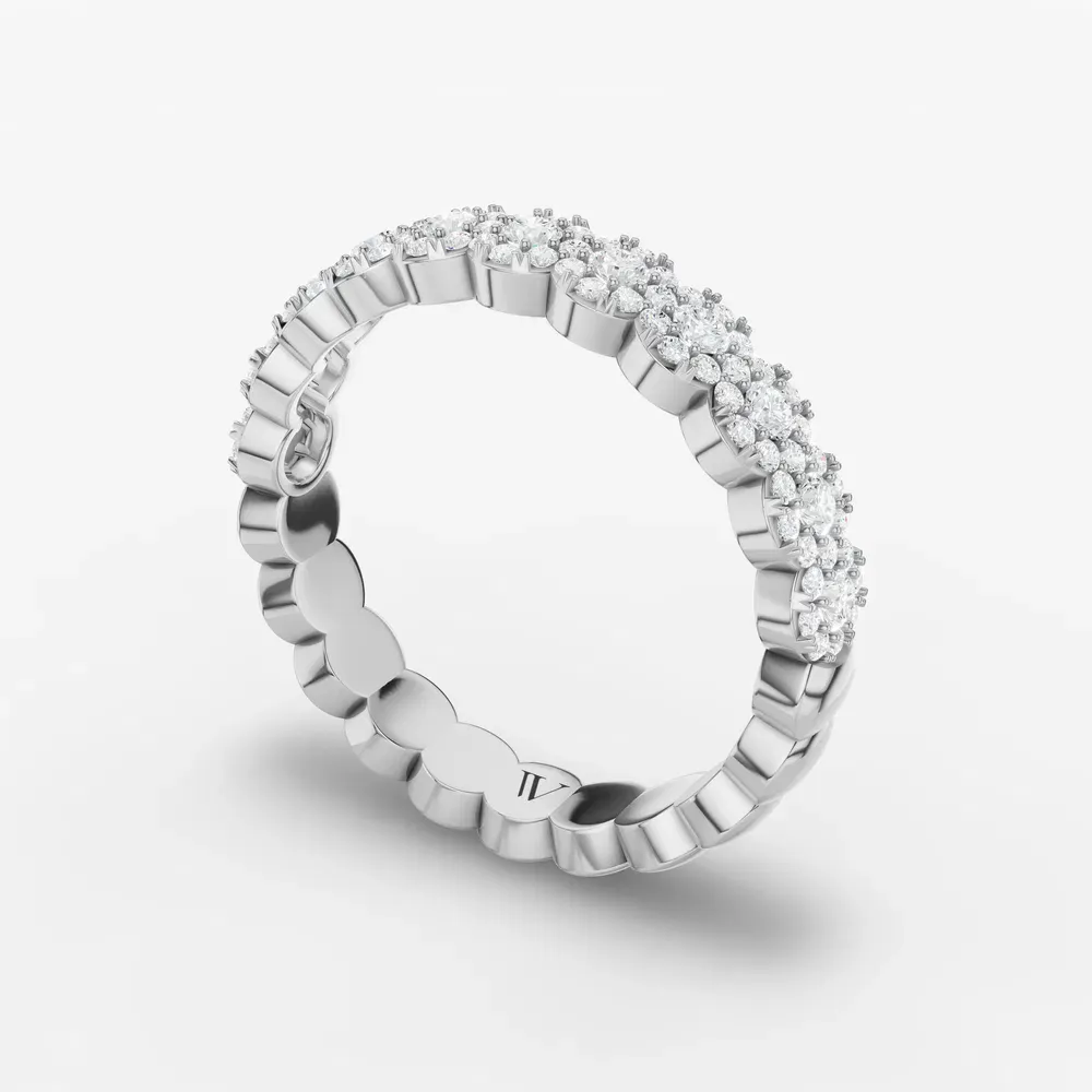 Stackable, Diamond Lab Diamond Ring (0.5 CTW) in 18KWV-Quen