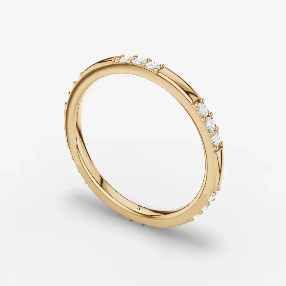 Simple, Stackable, Diamond Lab Diamond Ring (0.2 CTW) in 18KYV-Fexor