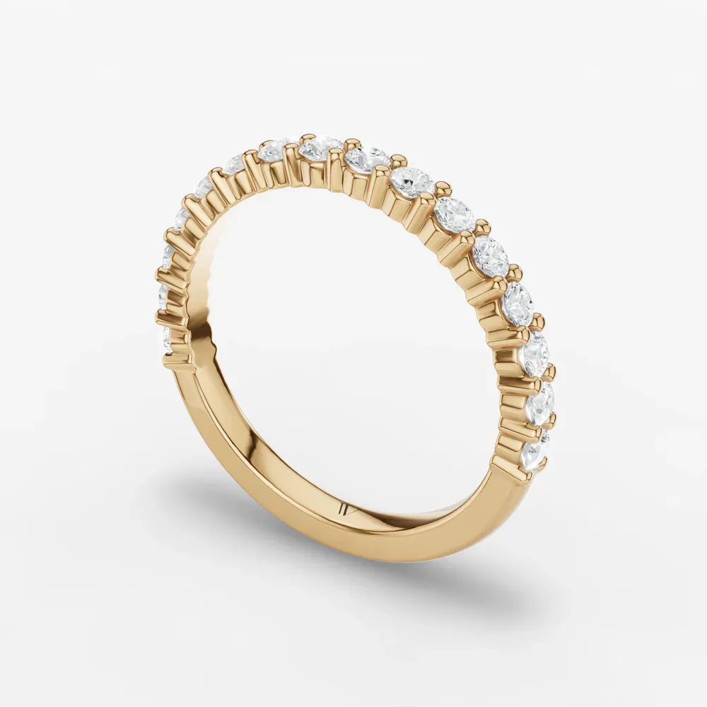 Stackable, Pave, Diamond Lab Diamond Ring (0.4 CTW) in 18KYV-Krixan