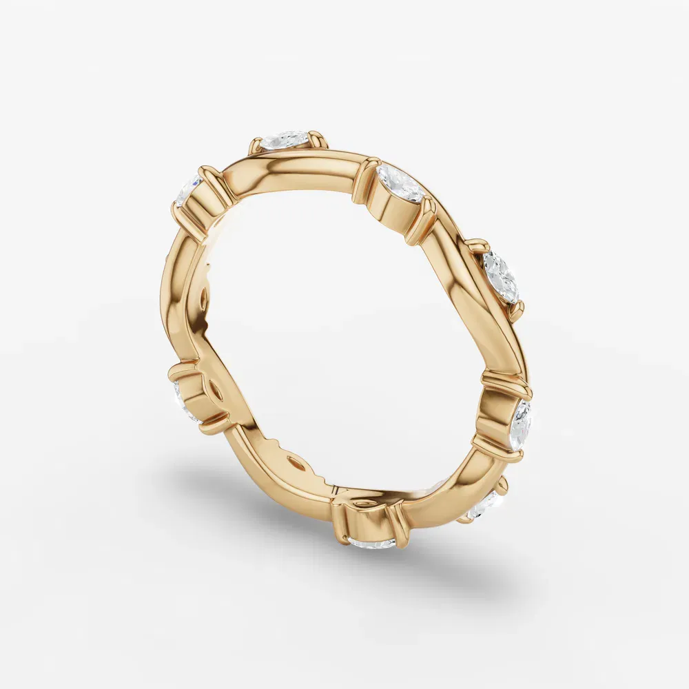 Eternity, Unique, Nature inspired Lab Diamond Ring (0.3 CTW) in 18KYV-Misa