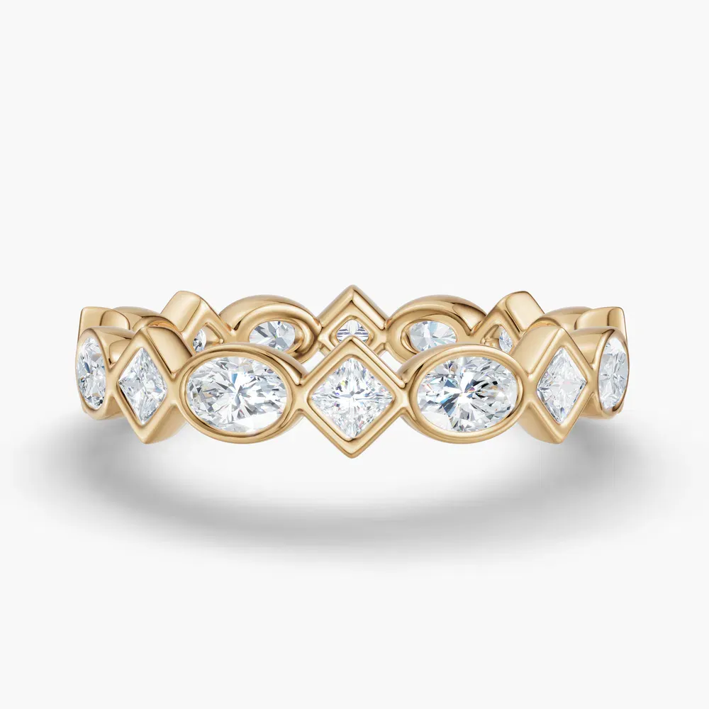 Unique, Eternity, Bezel Lab Diamond Ring (1.6 CTW) in 18KYV-Unir