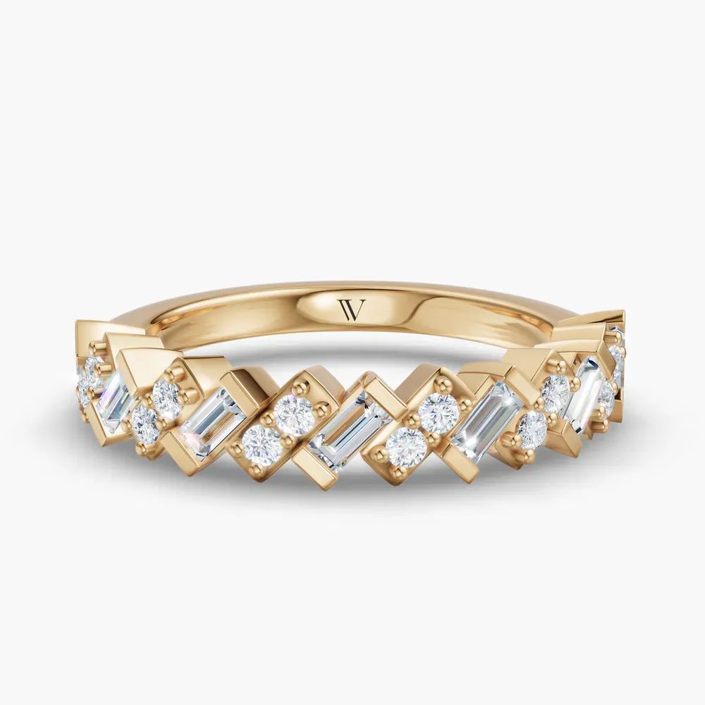 Stackable, Baguette Lab Diamond Ring (0.5 CTW) in 18KYV-Ibyn