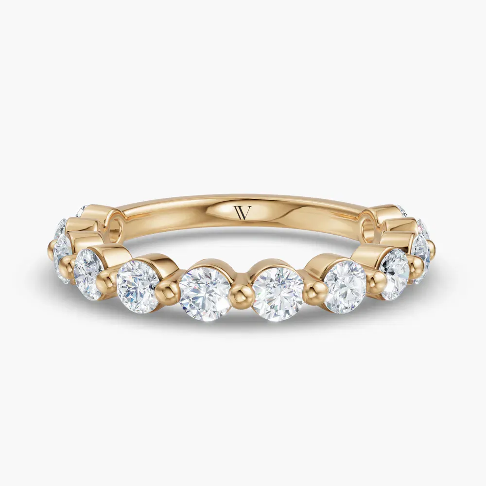 Curved, Stackable, Diamond Lab Diamond Ring (1 CTW) in 18KYV-Lymoxl