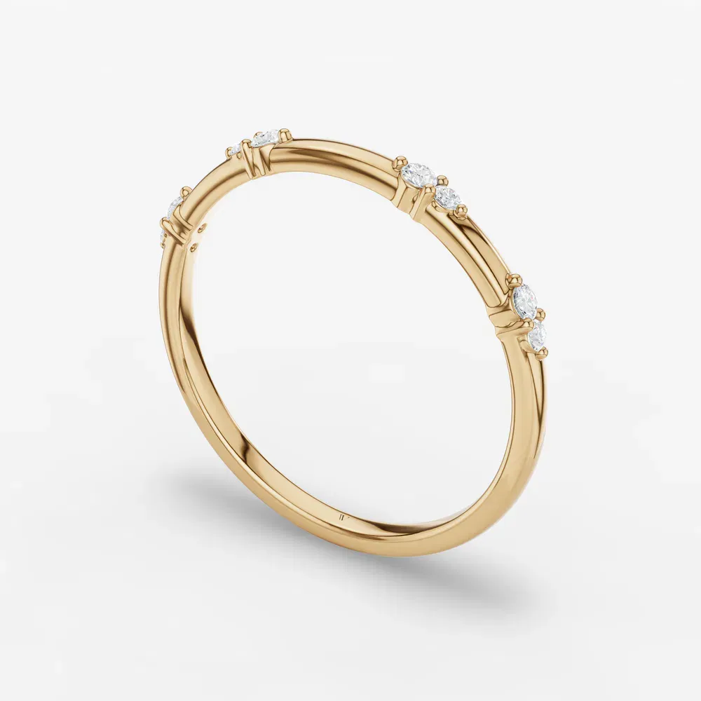 Stackable Lab Diamond Ring (0.08 CTW) in 18KYV-Rias