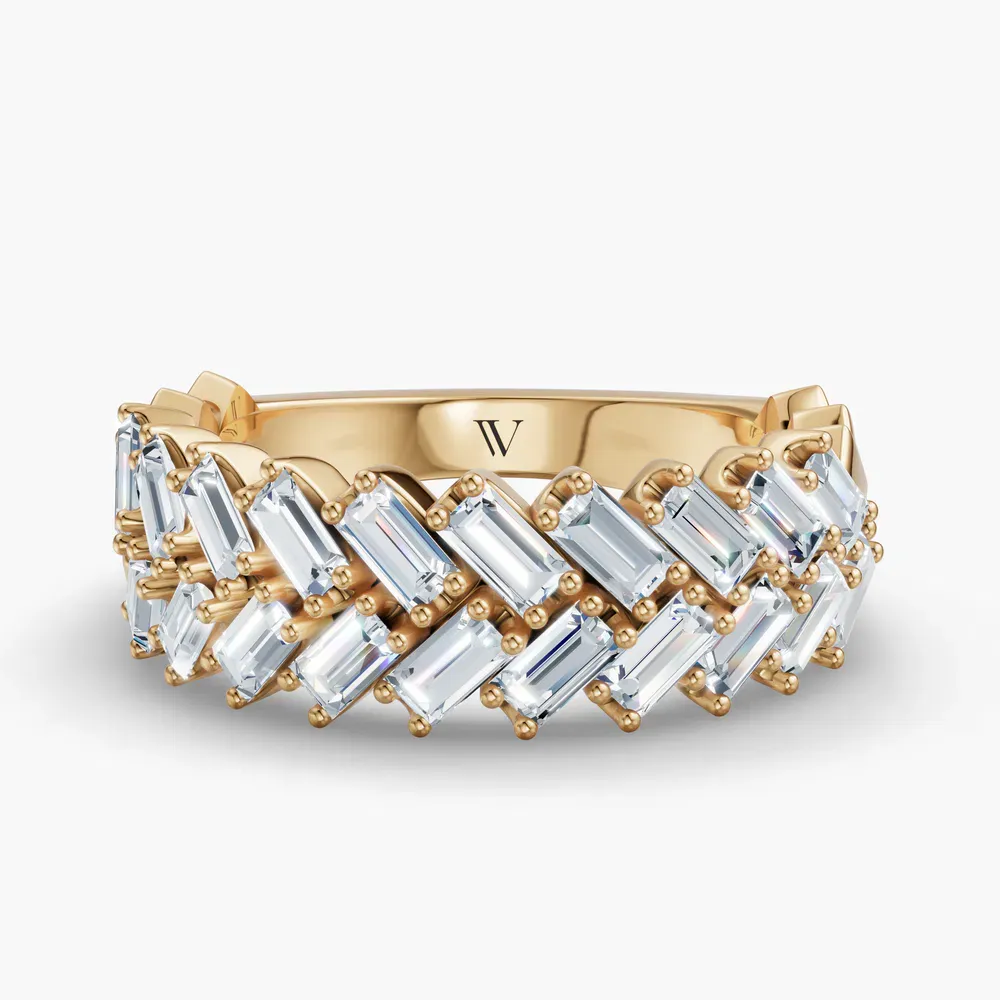 Stackable, Baguette Lab Diamond Ring (1.1 CTW) in 18K Yellow Gold-Fulp