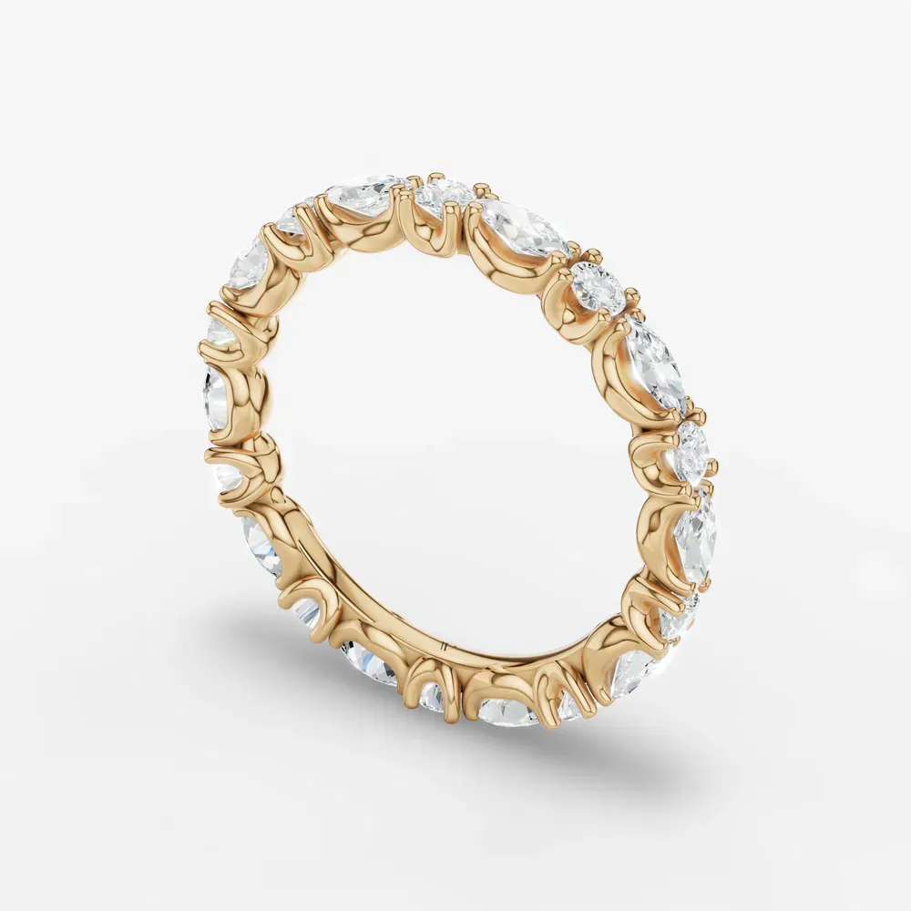 Unique, Stackable Lab Diamond Ring (1 CTW) in 18KYV-Teylor