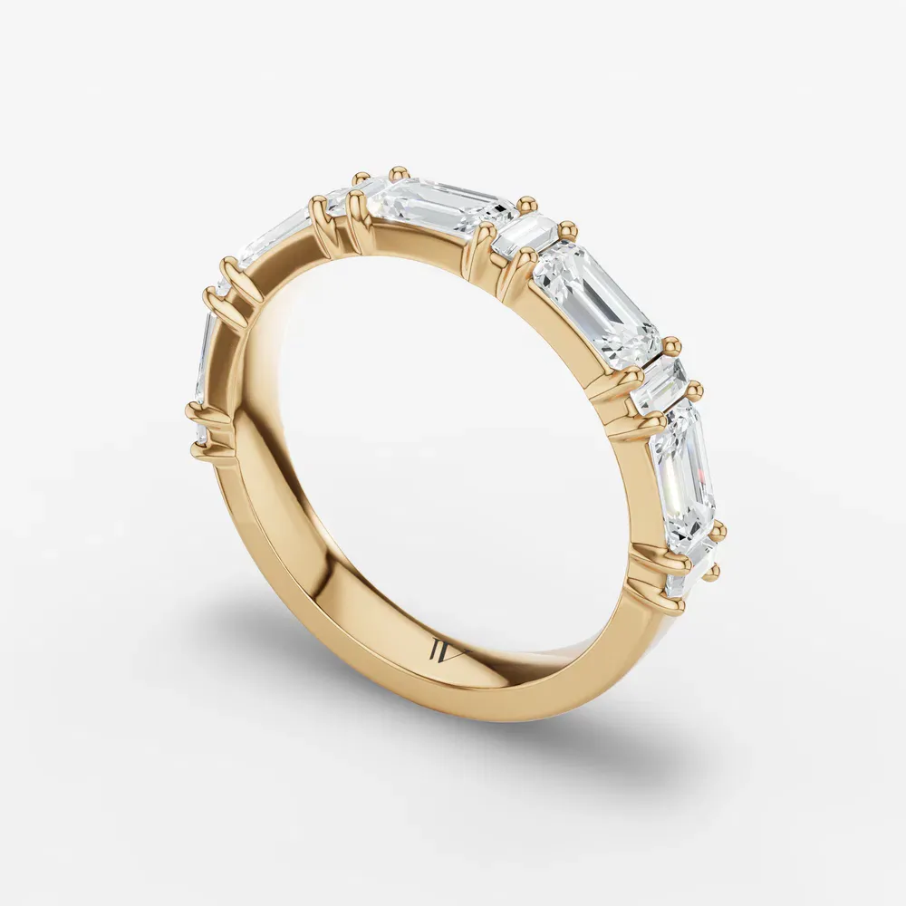 Stackable, Baguette, Modern Lab Diamond Ring (1.7 CTW) in 14K Yellow Gold-Luvoren
