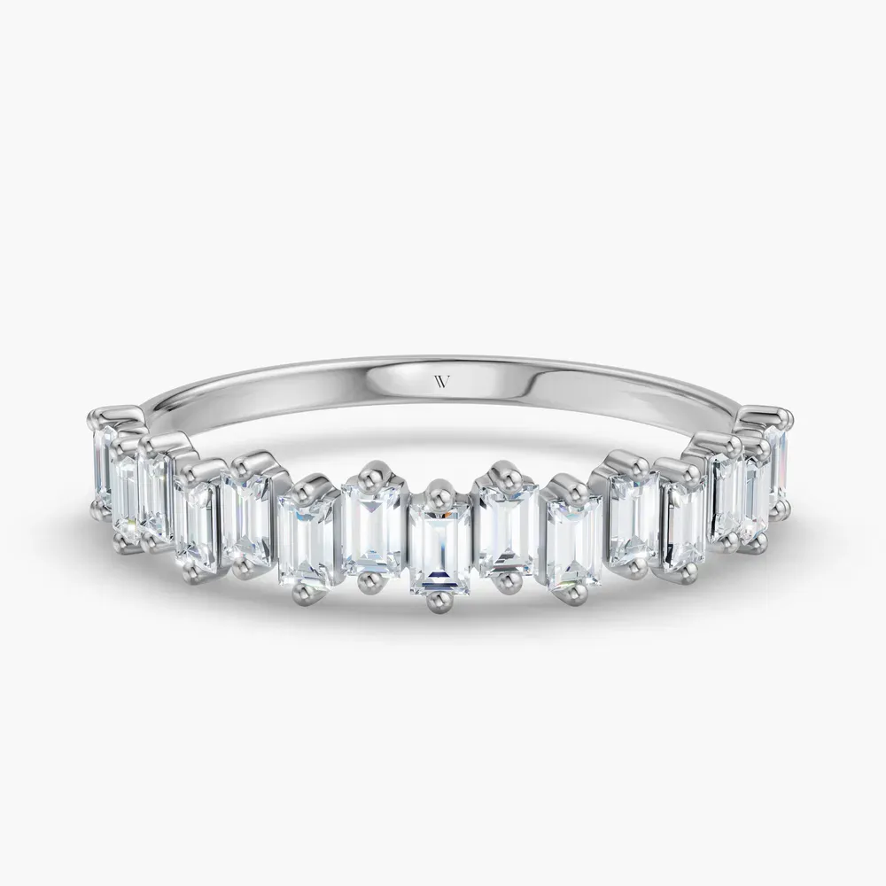 Stackable, Baguette Lab Diamond Ring (0.5 CTW) in 14K White Gold-Clivyn