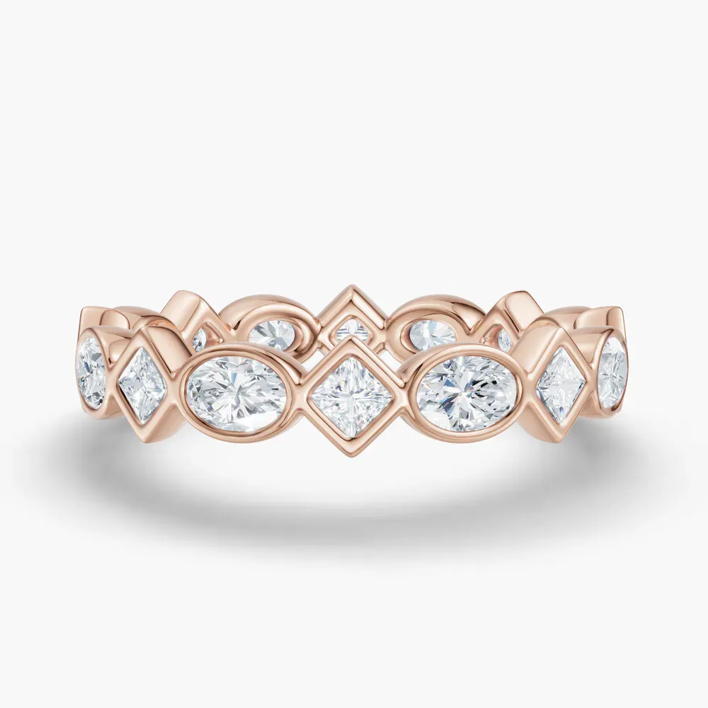 Unique, Eternity, Bezel Lab Diamond Ring (1.6 CTW) in 14K Rose Gold-Unir