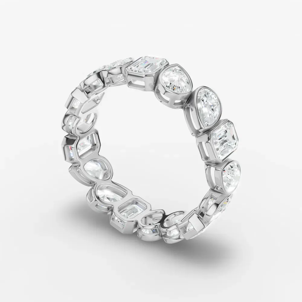 Unique, Eternity, Stackable Lab Diamond Ring (3.2 CTW) in 14K White Gold-Quol