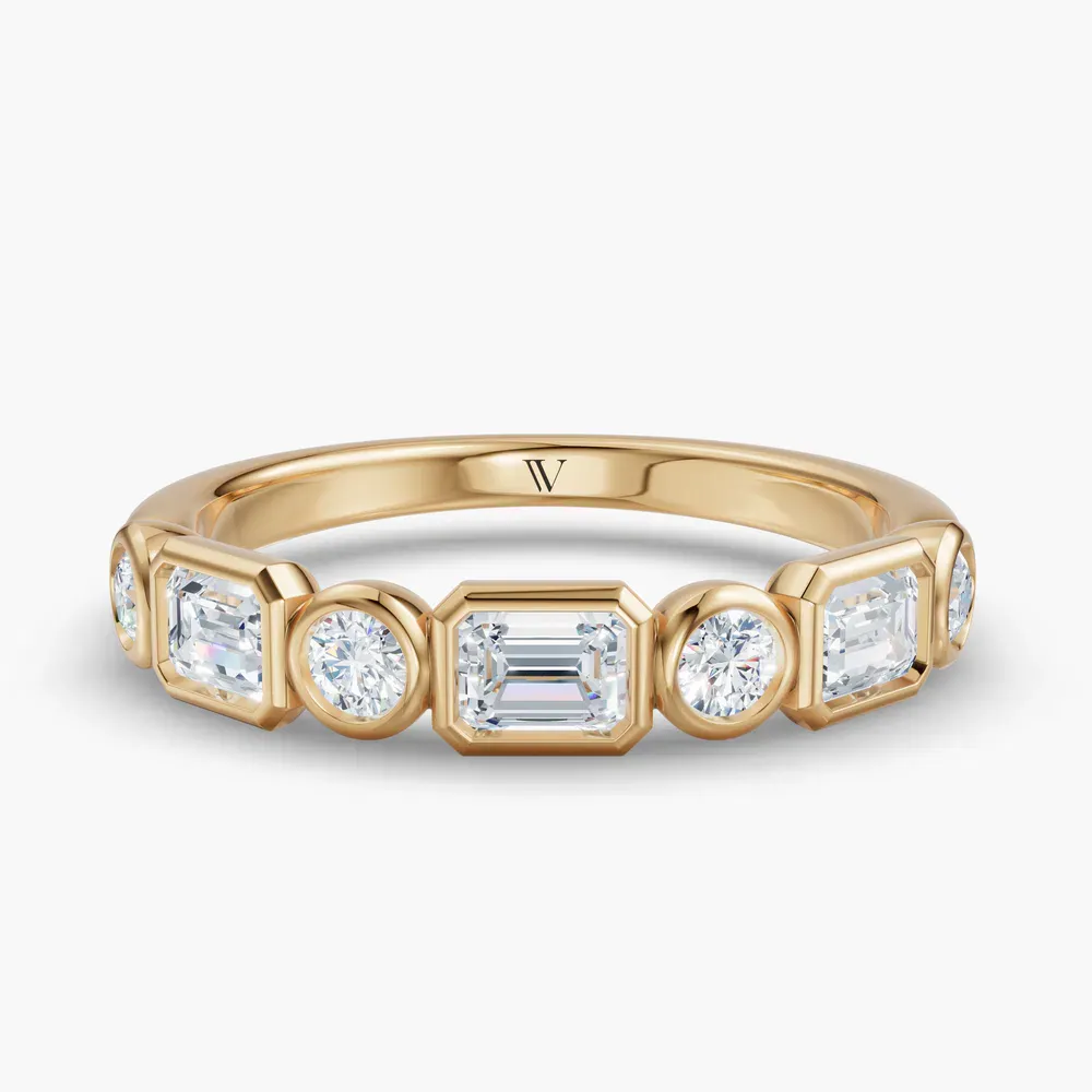 Bezel, Stackable Lab Diamond Ring (0.8 CTW) in 14K Yellow Gold-Cior