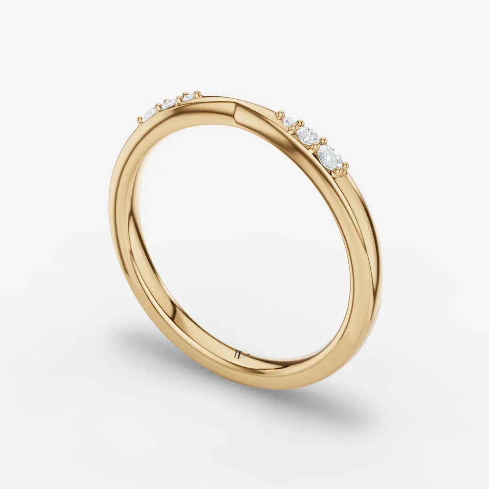 Stackable, Modern, Diamond Lab Diamond Ring (0.08 CTW) in 14K Yellow Gold-Huel