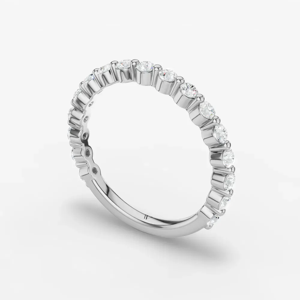 Stackable, Simple, Diamond Lab Diamond Ring (0.6 CTW) in 14K White Gold-Tuxiel