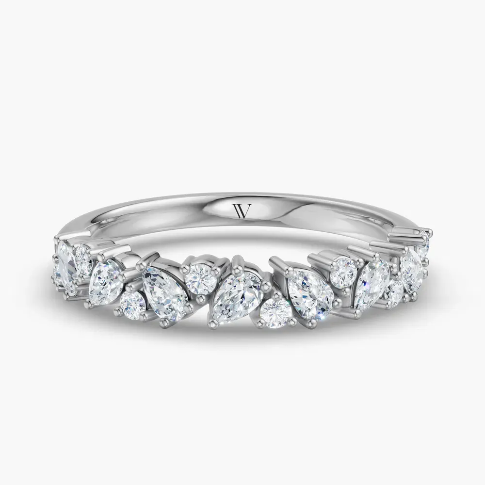 Stackable, Unique Lab Diamond Ring (0.4 CTW) in 14K White Gold-Kymu