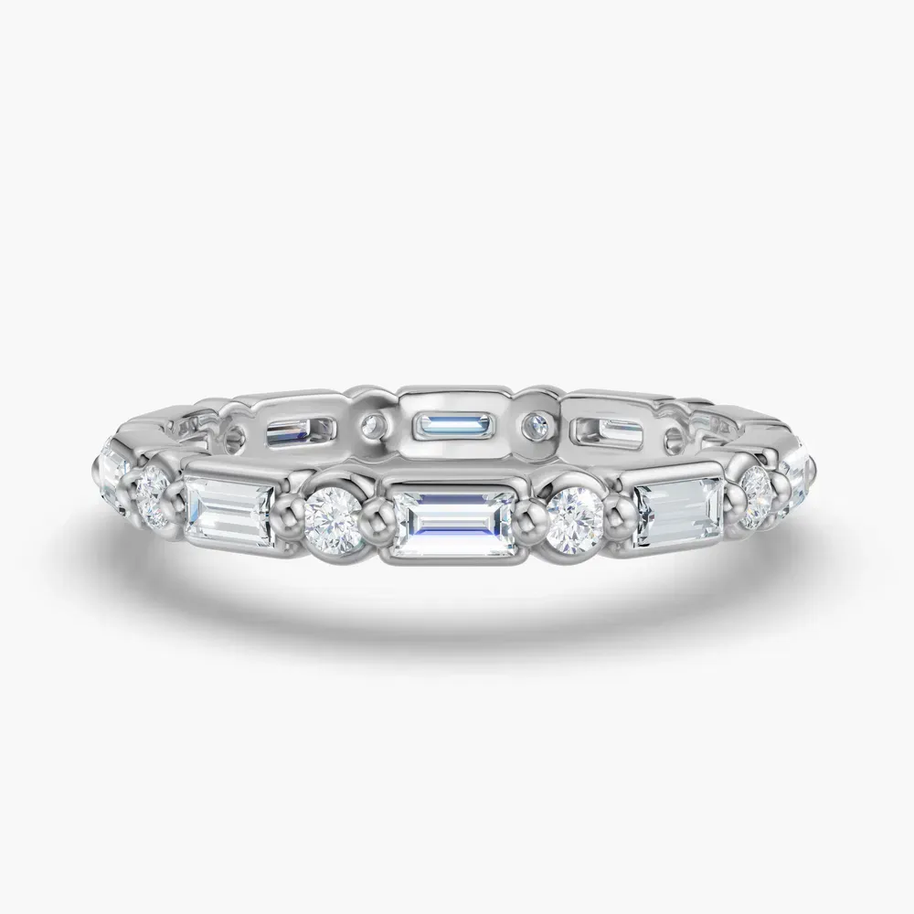 Eternity, Bezel, Stackable Lab Diamond Ring (0.6 CTW) in 14K White Gold-Frel