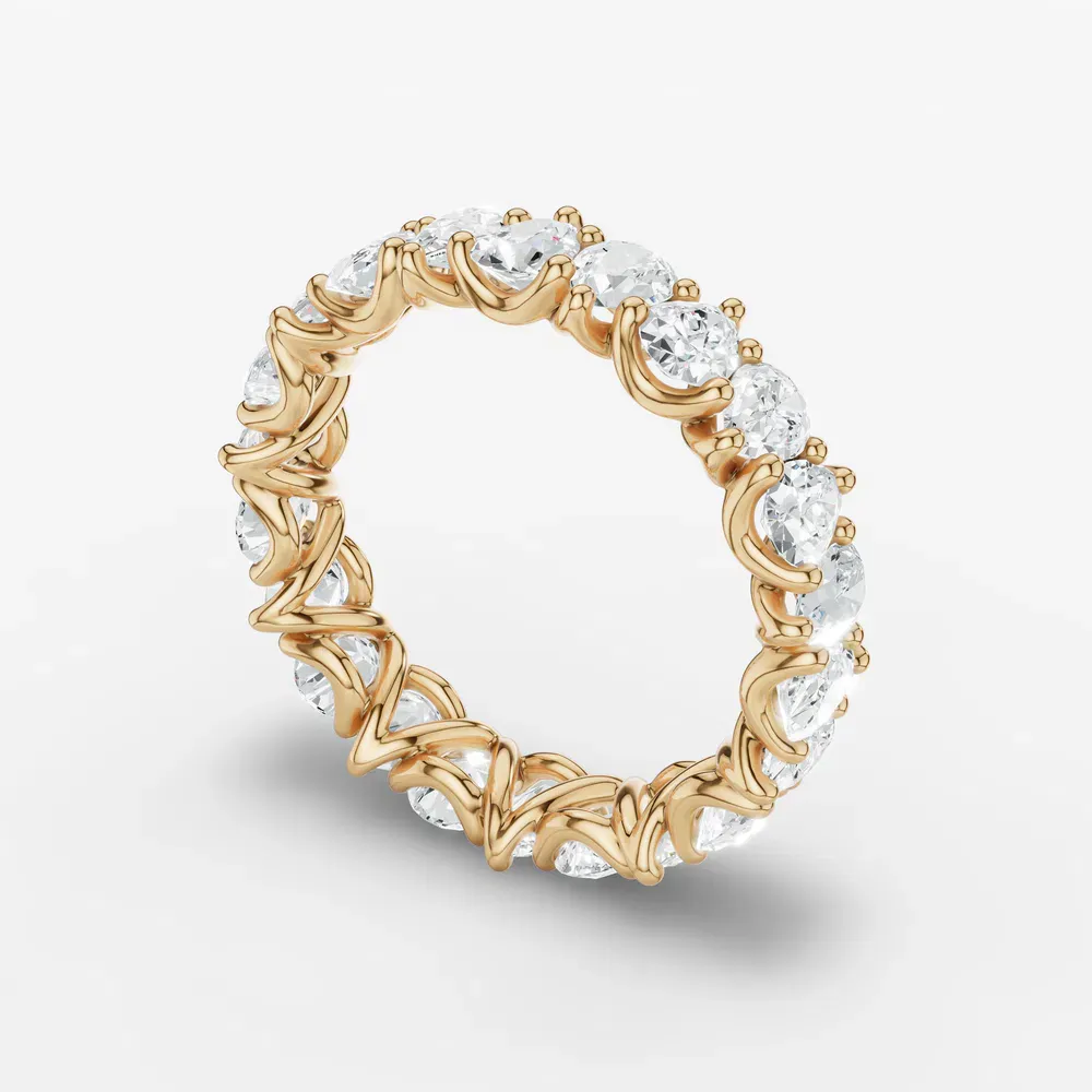 Unique, Eternity, Stackable Lab Diamond Ring (2.8 CTW) in 14K Yellow Gold-Thiv