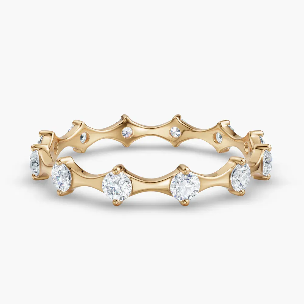 Unique, Eternity, Stackable Lab Diamond Ring (0.5 CTW) in 14K Yellow Gold-Brin