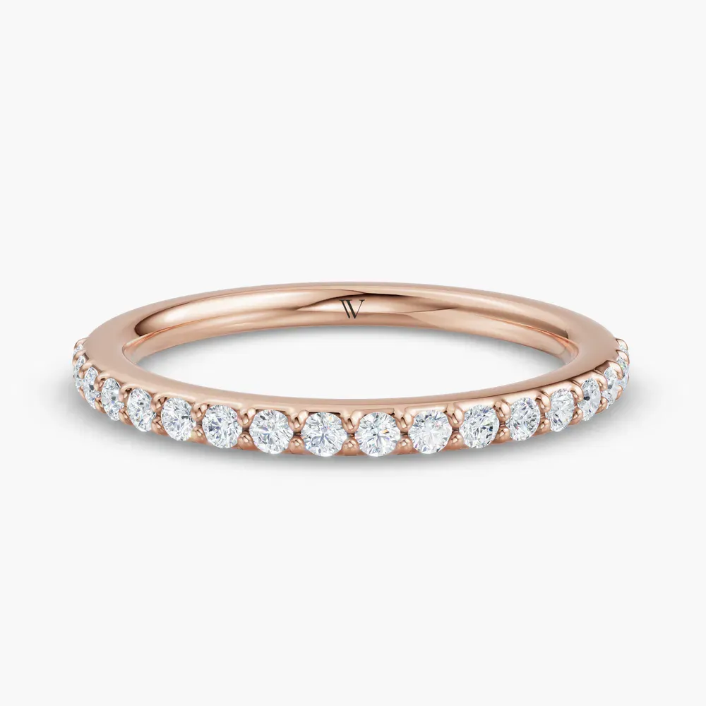 Simple, Stackable, Pave Lab Diamond Ring (0.2 CTW) in 18K Rose Gold-Rymo