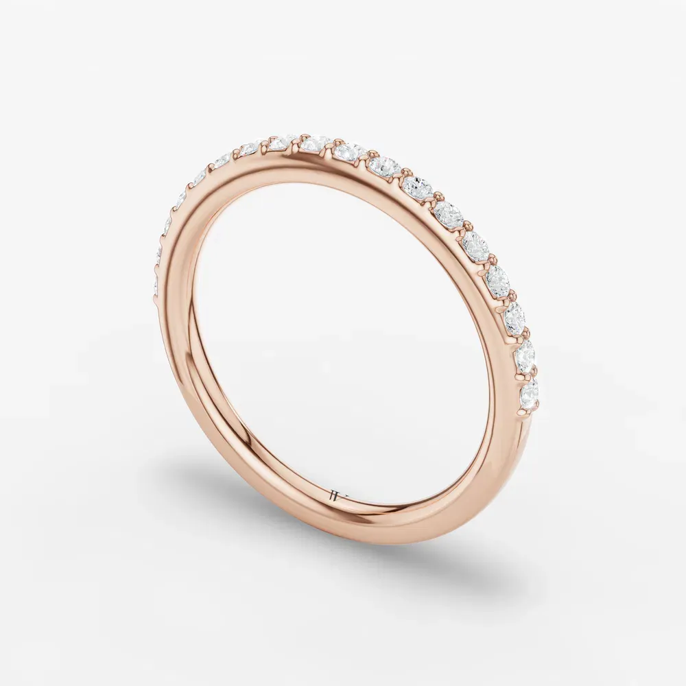 Simple, Stackable, Pave Lab Diamond Ring (0.2 CTW) in 18K Rose Gold-Rymo
