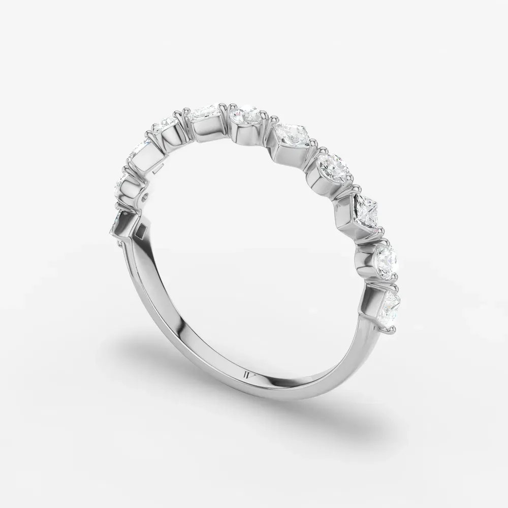 Stackable, Simple, Diamond Lab Diamond Ring (0.5 CTW) in 18KWV-Jirn