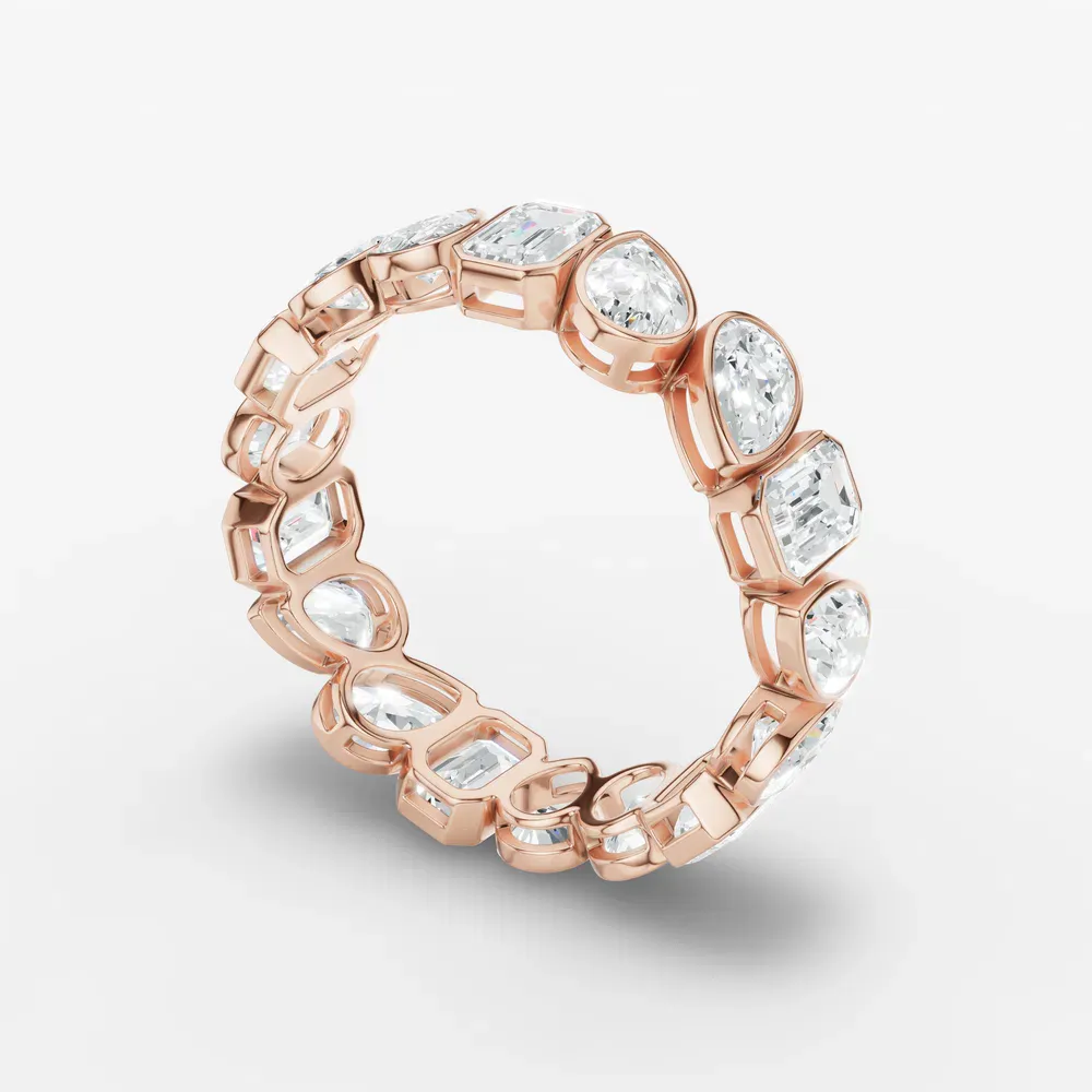 Unique, Eternity, Stackable Lab Diamond Ring (3.2 CTW) in 18KRV-Quol