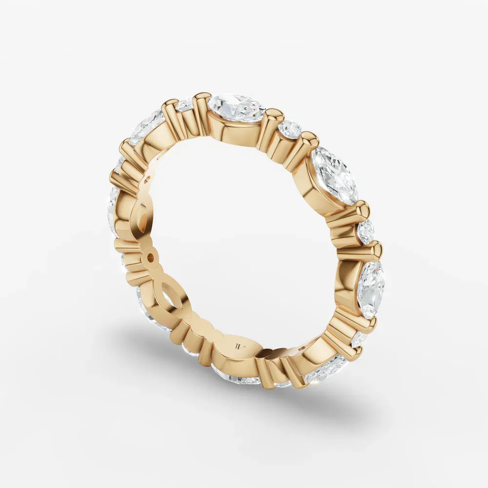 Unique, Stackable Lab Diamond Ring (1.3 CTW) in 18KYV-Sevn