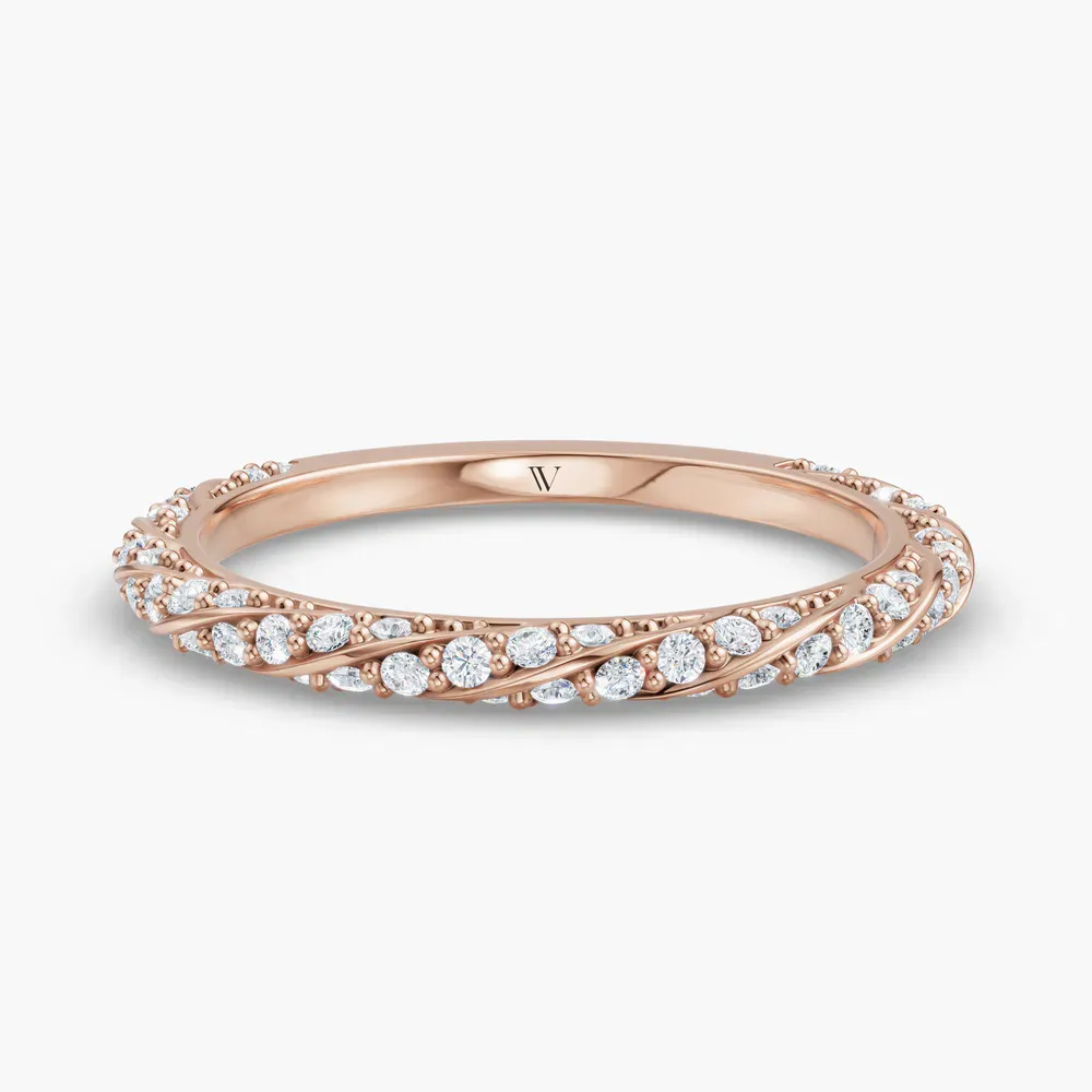 Nature inspired, Stackable, Diamond Lab Diamond Ring (0.3 CTW) in 14K Rose Gold-Gylu