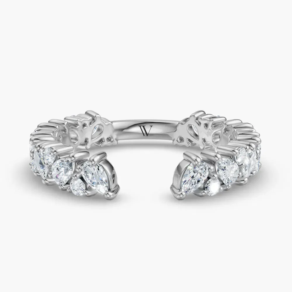 Unique, Nature inspired, Open Lab Diamond Ring (0.8 CTW) in 14K White Gold-Joren