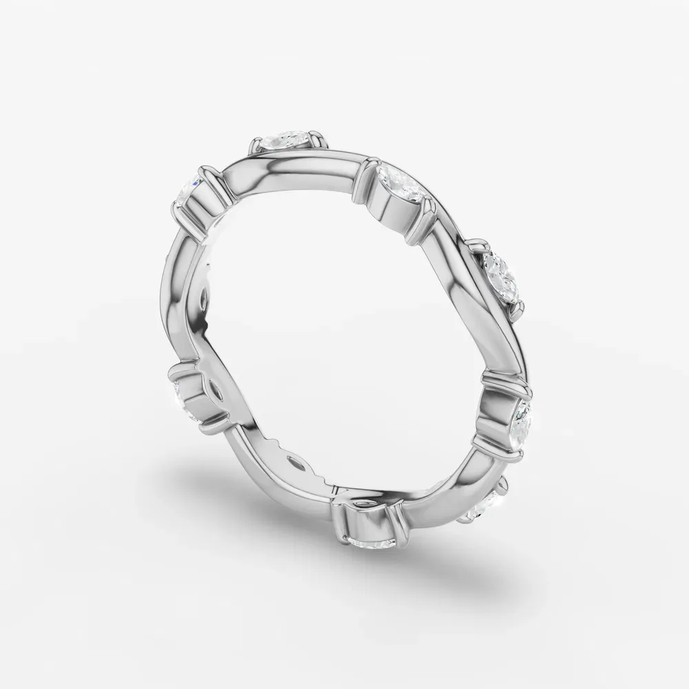 Eternity, Unique, Nature inspired Lab Diamond Ring (0.3 CTW) in 14K White Gold-Misa