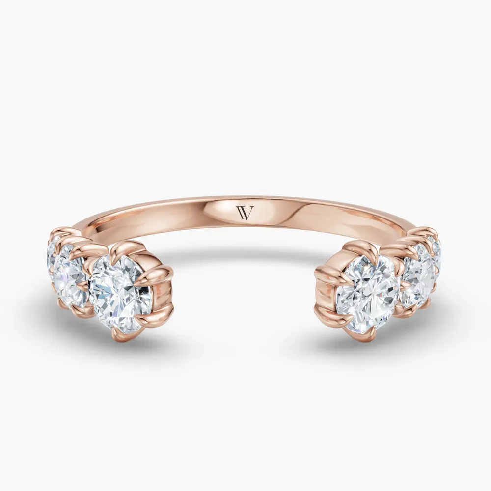 Open, Stackable Lab Diamond Ring (0.8 CTW) in 14K Rose Gold-Gisvor