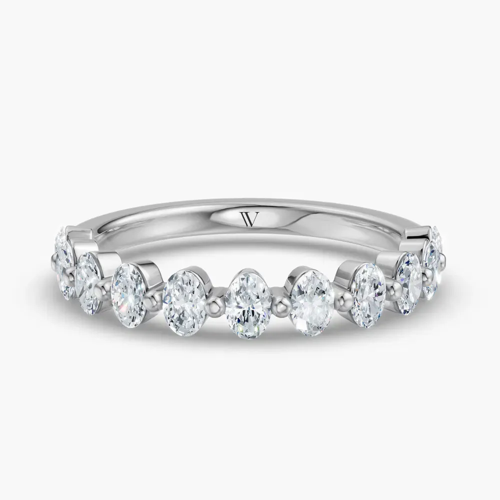 Stackable, Pave, Simple Lab Diamond Ring (0.7 CTW) in 14K White Gold-Taeliv
