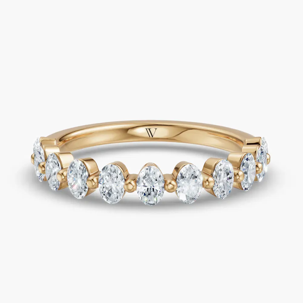 Stackable, Pave, Simple Lab Diamond Ring (0.7 CTW) in 14K Yellow Gold-Taeliv