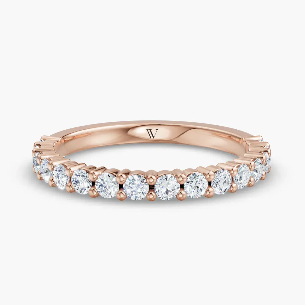 Stackable, Pave, Diamond Lab Diamond Ring (0.4 CTW) in 14K Rose Gold-Krixan
