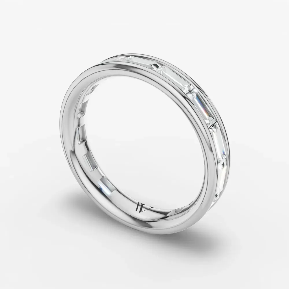 Baguette, Bezel, Eternity Lab Diamond Ring (1.6 CTW) in Platinum-Pexm